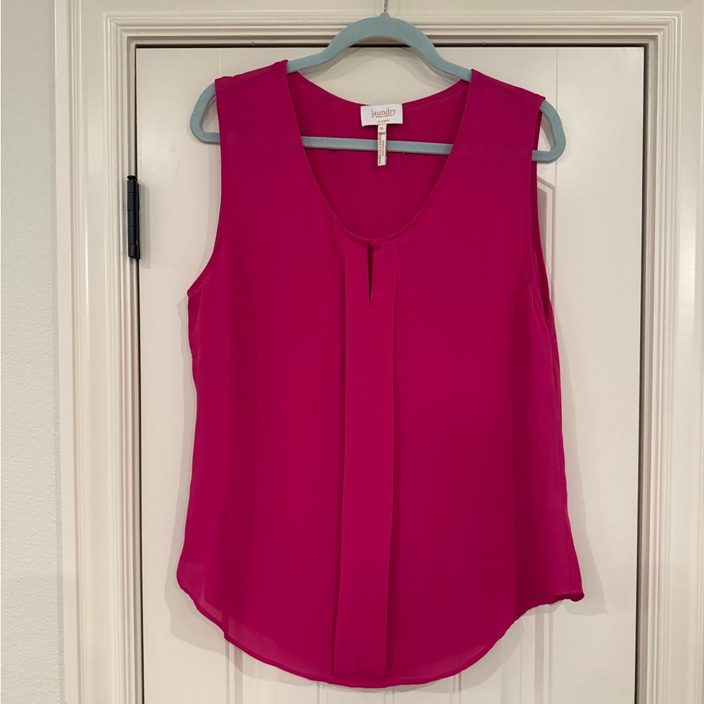 Laundry By Shelli Segal Pink Sleeveless Blouse